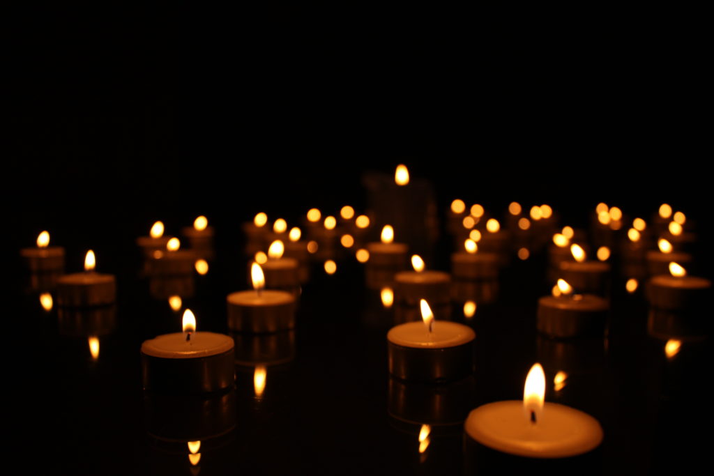 candles burning